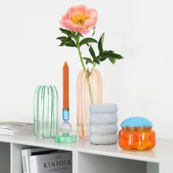 Boite Puffy Verre Multicolore / O 11.5 X H 10 Cm - Verre - & Klevering