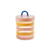 Boite Stripy Verre Multicolore / O 10 X H 15 Cm - & Klevering