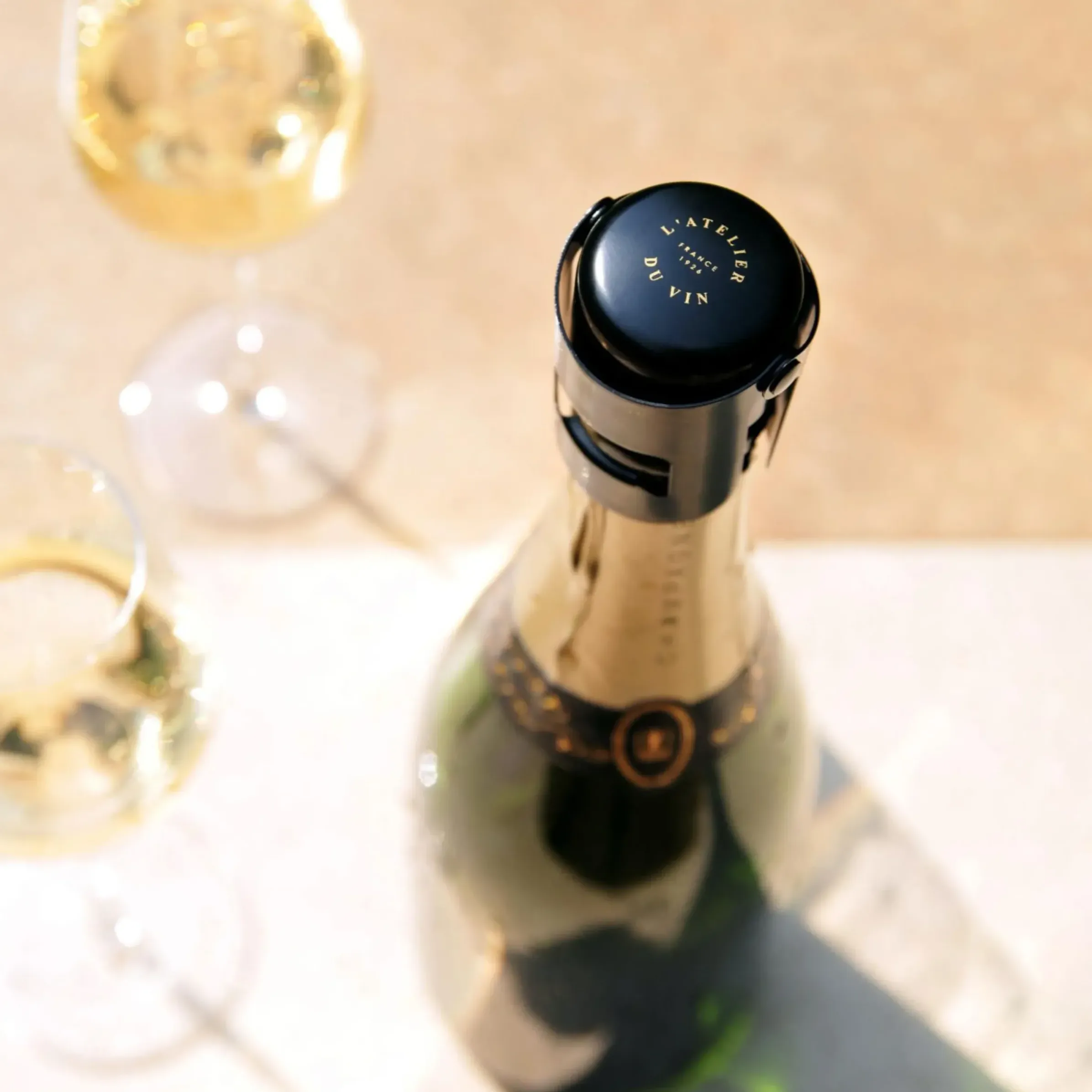 Bouchon Gard'Bulles Metal Metal/ Pour Champagne Et Vins Petillants - L'Atelier Du Vin