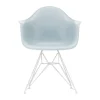 Fauteuil Dar - Eames Plastic Armchair Plastique Bleu Gris / (1950) - Pieds Blancs - Vitra