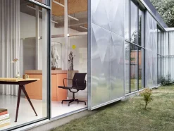 Fauteuil Pivotant Aluminium Chair Ea108 Tissu / Base 4 Branches - Vitra