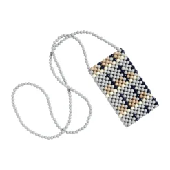 Porte-Telephone Perla Plastique / Mini Sacoche En Perles - Fait Main - Hay