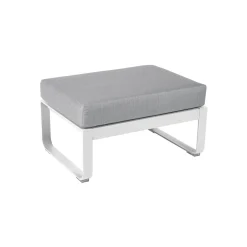 Pouf Bellevie Tissu Gris / Gris Flanelle - 74 X 53 Cm - Fermob