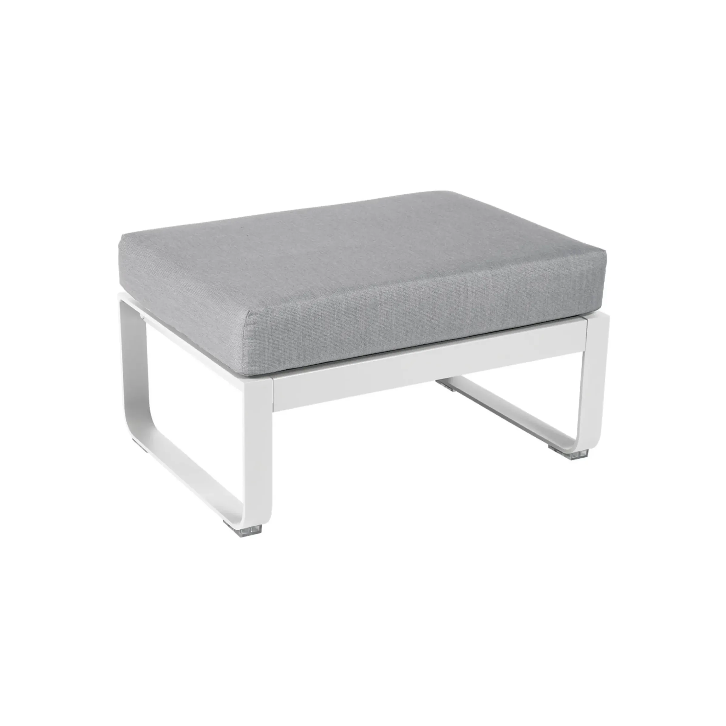 Pouf Bellevie Tissu Gris / Gris Flanelle - 74 X 53 Cm - Fermob