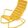 Rocking Chair Luxembourg Metal Jaune / Aluminium - Fermob