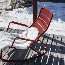 Rocking Chair Luxembourg Metal Jaune / Aluminium - Fermob