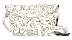 Sac Banane A Colorier Tissu Blanc Noir / Coton A Customiser - Pour Enfant - Omy Design & Play