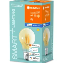 Ampoule Led E27 Connectee / Smart+ Verre Or / Filaments Standard - 6W = 60W / Bluetooth - Variable - Ledvance