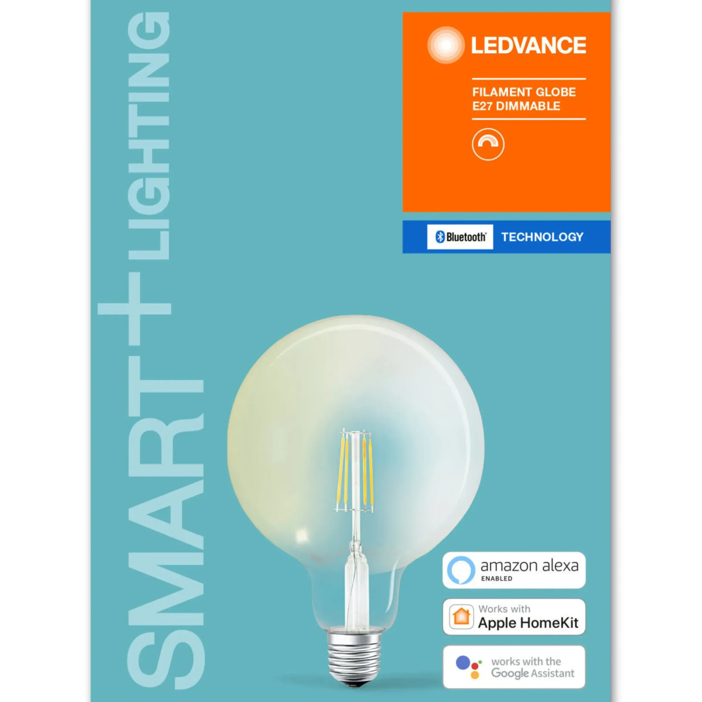 Ampoule Led E27 Connectee Verre/ Smart+ - Filaments Globe - 5,5W=50W - Ledvance