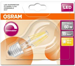 Ampoule Led E27 Dimmable  Verre / Standard Claire - (2700K, Blanc Chaud) - Osram