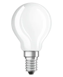 Ampoule Led E14 Verre / Spherique Depolie - 4,5W=40W (2700K, Chaud) - Osram