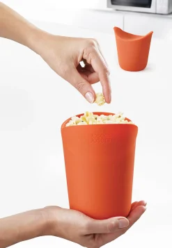 Appareil A Popcorn M-Cuisine Plastique Orange Gris / Lot 2 Cornets Pour Micro-Ondes - Joseph Joseph