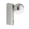 Applique Avec Prise Balancer Mini Verre Gris Argent Metal / Lampe De Table - Orientable - Northern