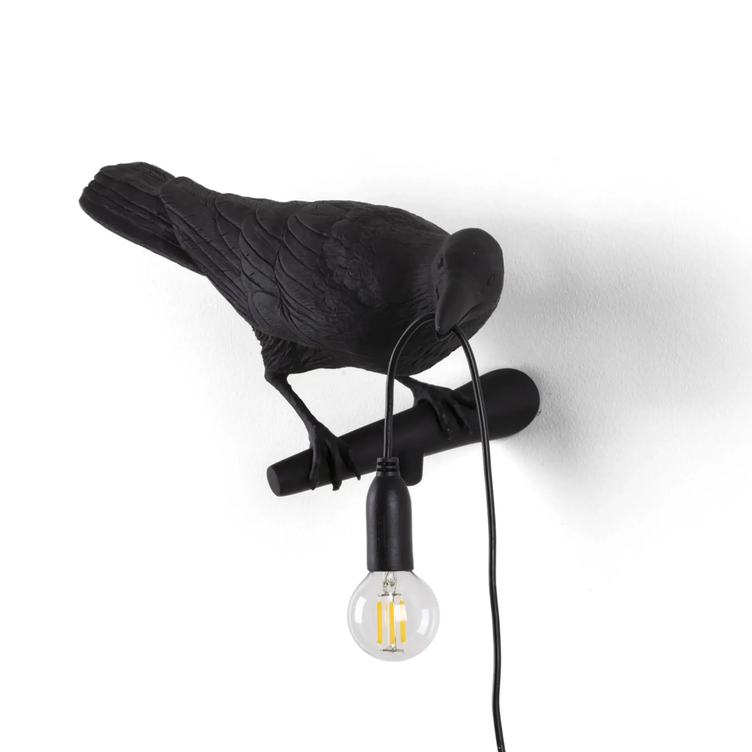 Applique D'extérieur Avec Prise Bird Looking Right Plastique Plastique / Outdoor - Seletti