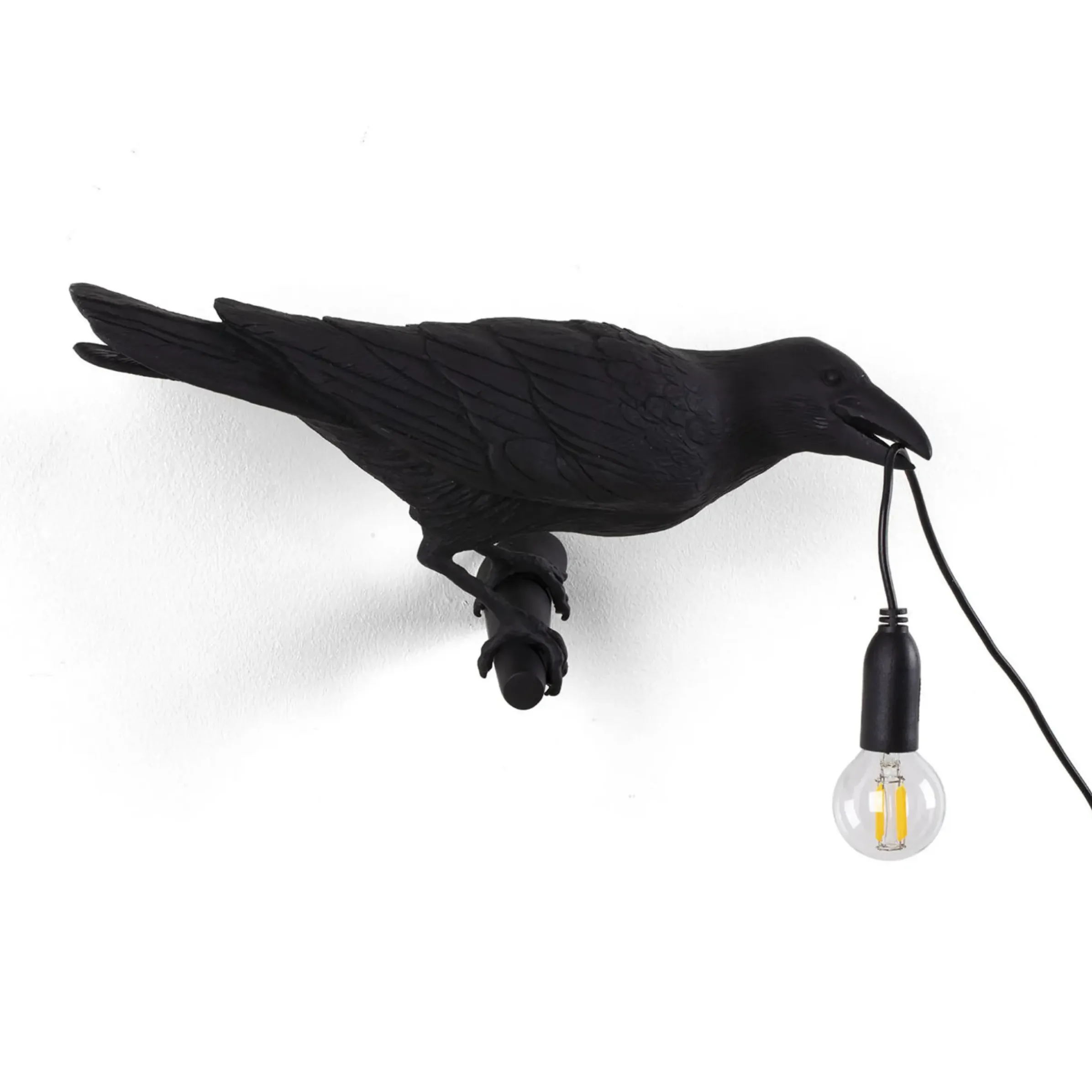 Applique D'extérieur Avec Prise Bird Looking Right Plastique Plastique / Outdoor - Seletti