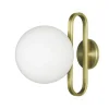 Applique Salle De Bains Cime Large Outdoor Verre Metal Metal Dore/ O 20 Cm - Enostudio