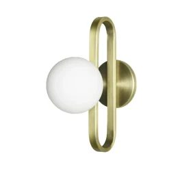 Applique Salle De Bains Cime Small Outdoor Verre Metal Metal Dore/ O 12 Cm - Enostudio
