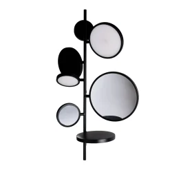 Applique Salle De Bains Tell Me Stories Metal/ Led - 2 Miroirs + 2 Etageres - H 86,5 Cm - Dcw Editions