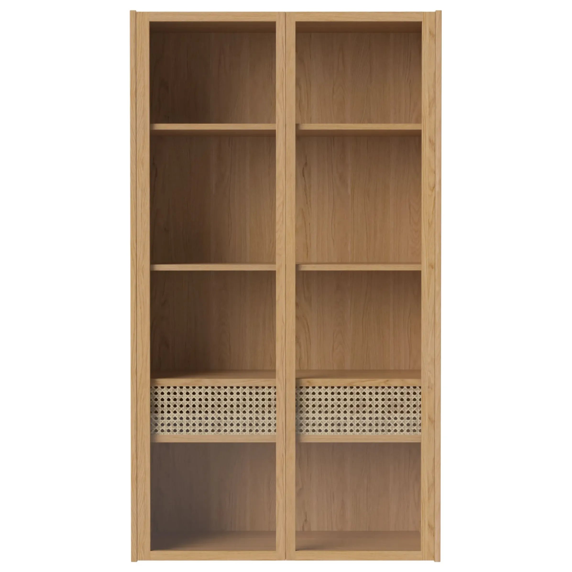 Armoire Murale Cana High Bois Naturel / Haut - L 80,8 X H 143,7 Cm / Cannage - Bolia