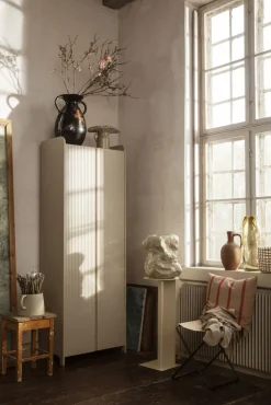 Armoire Sill Bois Beige / L 70 X H 200 Cm - Mdf Rainure - Ferm Living