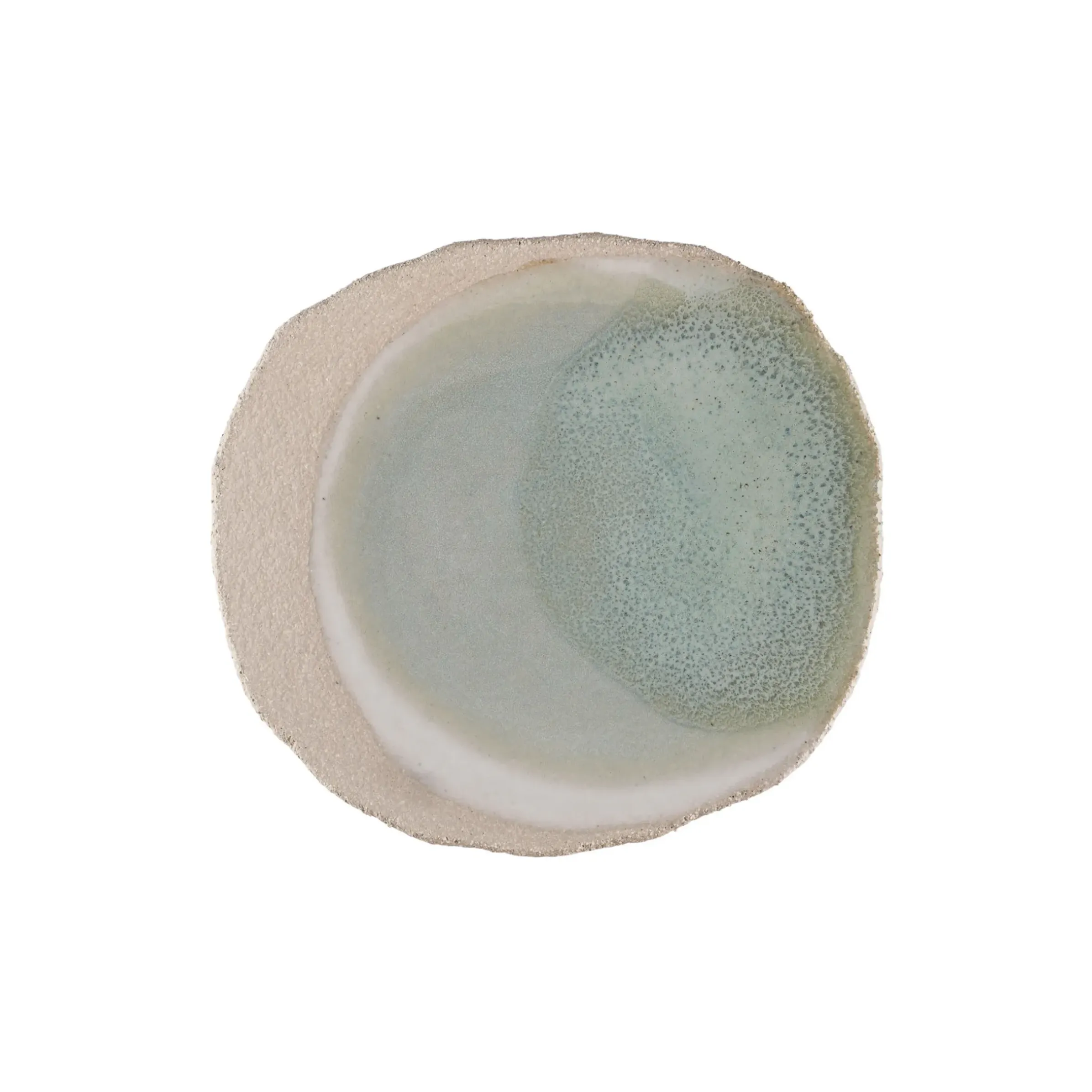 Assiette A Dessert Wabi Ceramique/ 23 X 21 Cm - Gres Fait Main - Jars Ceramistes
