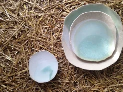 Assiette A Dessert Wabi Ceramique/ 23 X 21 Cm - Gres Fait Main - Jars Ceramistes