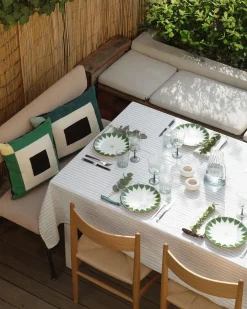 Assiette Daria Ceramique Vert / O 29 Cm - Ceramique Peinte A La Main - Maison Sarah Lavoine