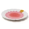 Assiette De Presentation Teeth Ceramique Rose / Ceramique -  O 33 Cm - Seletti