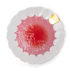 Assiette De Presentation Teeth Ceramique Rose / Ceramique -  O 33 Cm - Seletti