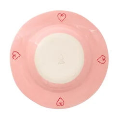 Assiette It'S Ok I Probably Stalk You Too Ceramique Rose Rouge / O 26 Cm - Peint A La Main - Laetitia Rouget