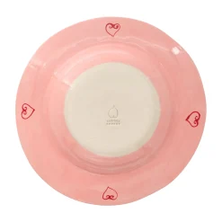 Assiette Tulip Ceramique Rose Rouge / O 26 Cm - Peint A La Main - Laetitia Rouget