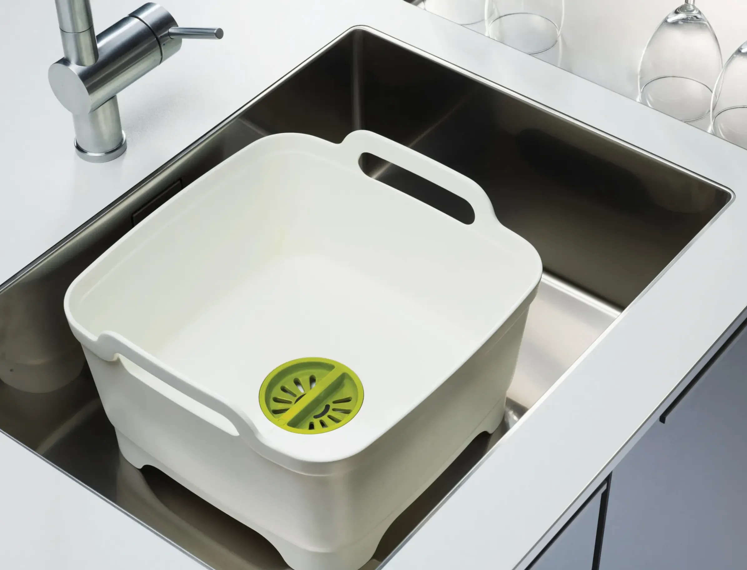Bac A Vaisselle Wash&Drain Plastique/ Avec Systeme D'Evacuation - Joseph Joseph
