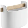 Bac De Rangement Toolbox Ceramique Blanc Bois Naturel / L 19 X H 15 Cm - Ceramique & Chene - Eva Solo