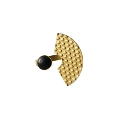 Bague Venusia - Edone Noir Or Metal / Large - Alessi