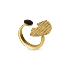 Bague Venusia - Edone Noir Or Metal / Large - Alessi