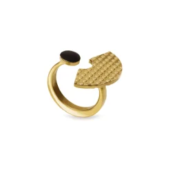 Bague Venusia - Edone Noir Or Metal / Medium - Alessi