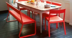 Banc Avec Dossier Bellevie Metal Beige / L 161 Cm - 4 Places - Fermob
