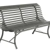 Banc Avec Dossier Louisiane Metal Vert Gris / L 150 Cm - Metal - Fermob