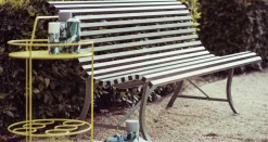 Banc Avec Dossier Louisiane Metal Vert Gris / L 150 Cm - Metal - Fermob