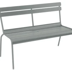 Banc Avec Dossier Luxembourg Metal Gris / 2-3 Places - L 118 Cm - Aluminium - Fermob