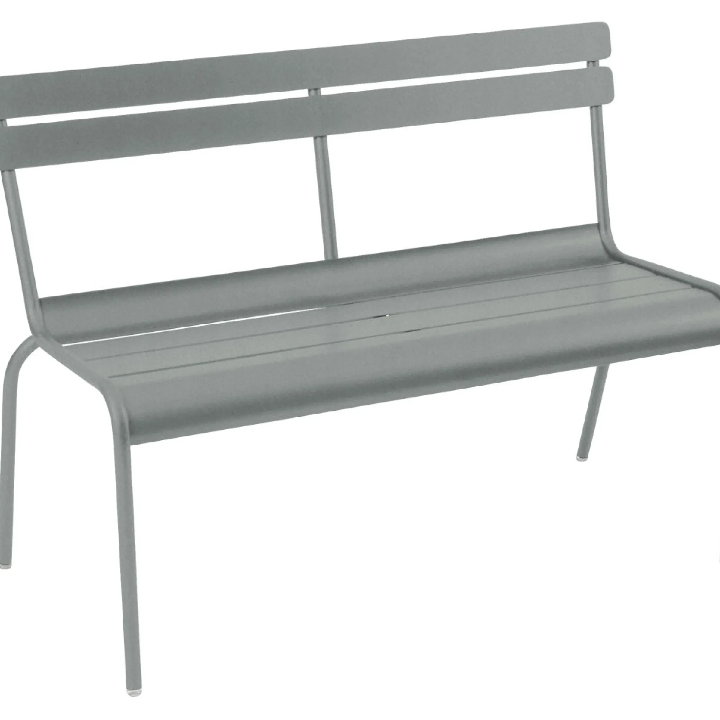 Banc Avec Dossier Luxembourg Metal Gris / 2-3 Places - L 118 Cm - Aluminium - Fermob