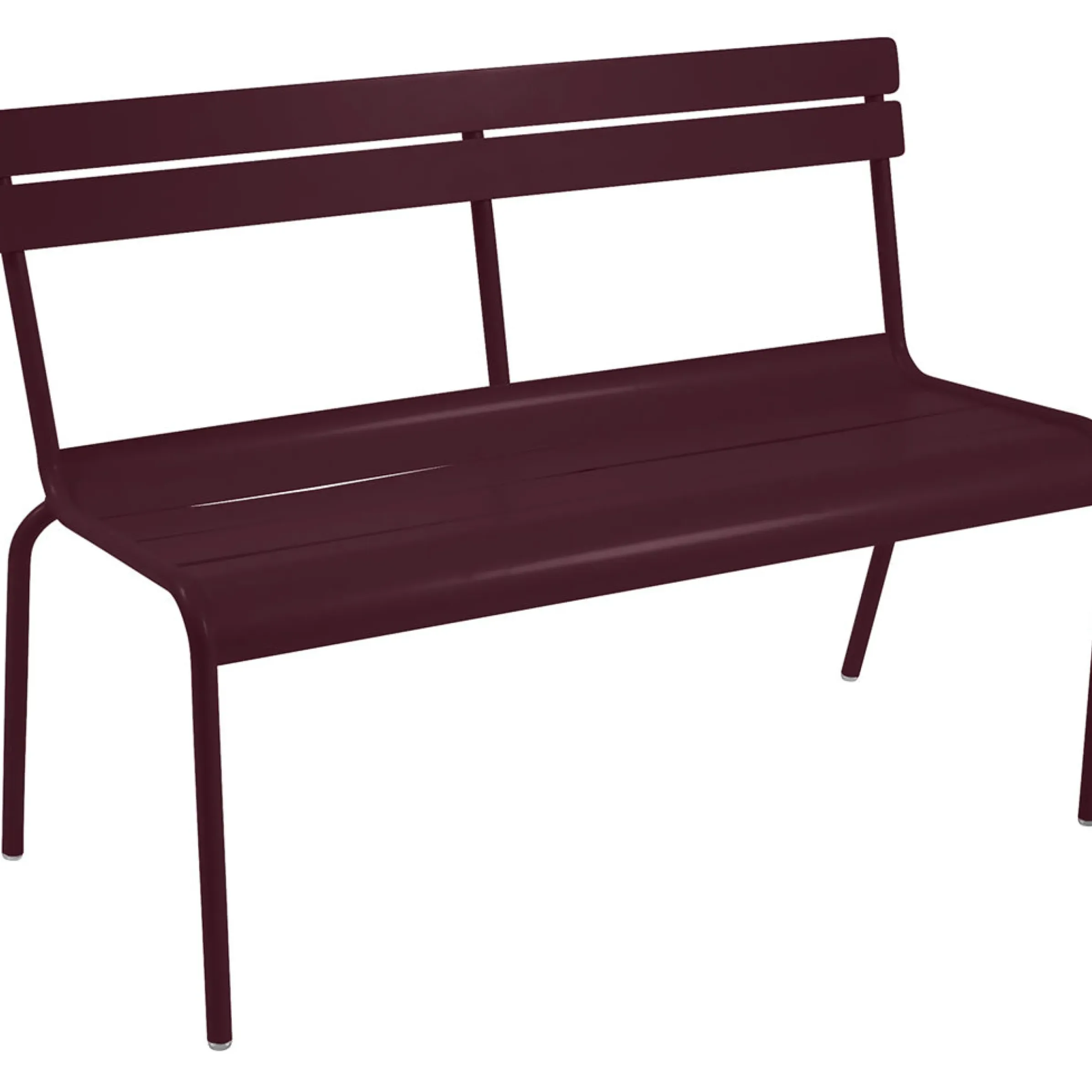 Banc Avec Dossier Luxembourg Metal Rouge / 2-3 Places - L 118 Cm - Aluminium - Fermob