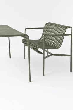 Banc Avec Dossier Palissade Metal Vert / L 128 Cm - R & E Bouroullec - Hay