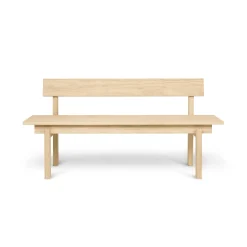Banc Avec Dossier Peka Outdoor Bois Naturel / L 150 Cm - Pin Traitement Acoya - Ferm Living