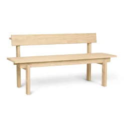 Banc Avec Dossier Peka Outdoor Bois Naturel / L 150 Cm - Pin Traitement Acoya - Ferm Living