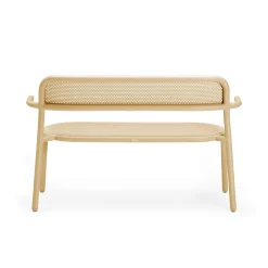 Banc Avec Dossier Toni Bankski Metal Beige / L 127 Cm - Aluminium Perfore - Fatboy