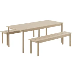 Banc Linear Bois Naturel / Bois - L 170 Cm - Muuto