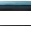 Banc Rembourre Gaspard Tissu Bleu / Velours - L 140 Cm - Maison Sarah Lavoine