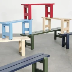 Banc Weekday Bois Bleu / L 190 Cm - Hay