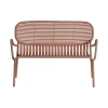 Banquette Week-End Metal Marron / Aluminium - L 114 Cm - Petite Friture